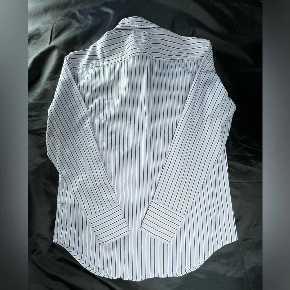 J.Crew Size 00  Garçon classic shirt in striped cotton poplin In Vintage Lilac - Picture 7 of 13